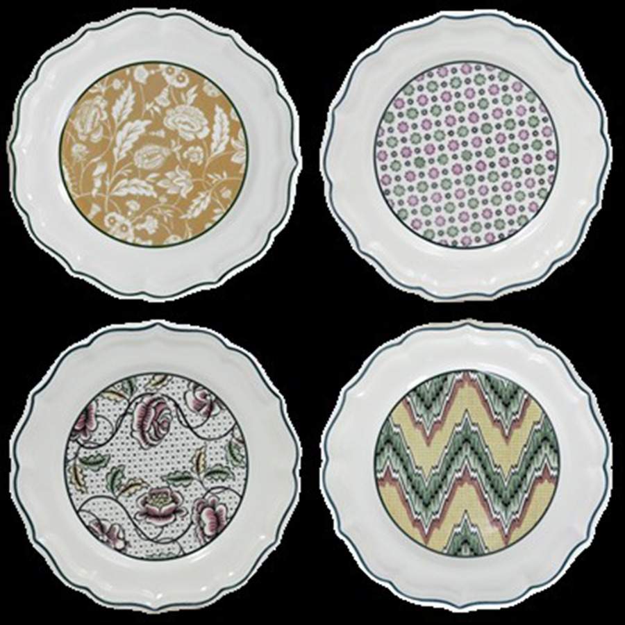 Dominote Dessert/Pie Plate by Faiencerie De Gien-1