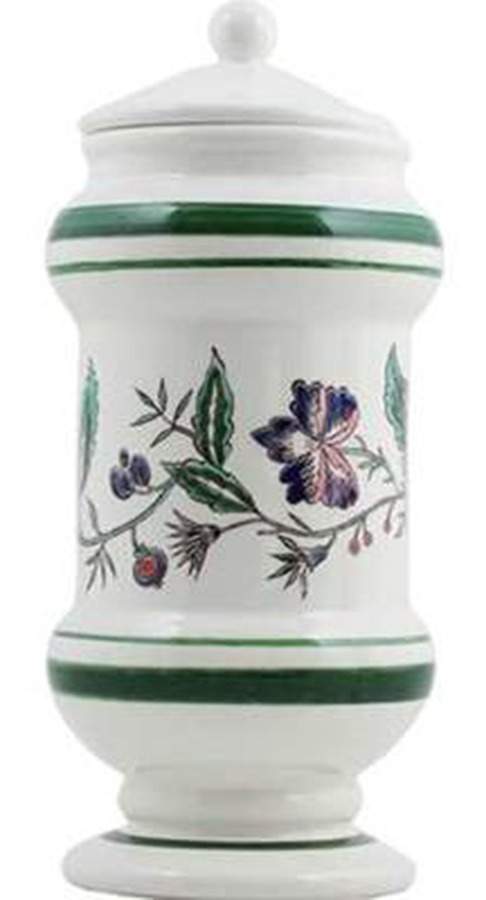 Dominote (Hand Painted) 10" Pharmacy Jar & Lid by Faiencerie De Gien-1