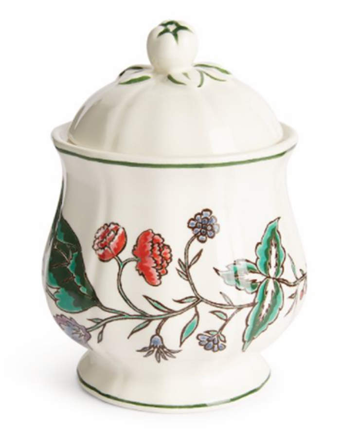 Dominote (Hand Painted) Sugar Bowl & Lid by Faiencerie De Gien-1