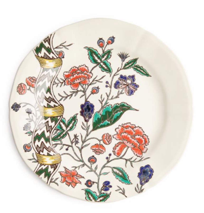 Dominote (Hand Painted) Salad/Dessert Plate by Faiencerie De Gien-1