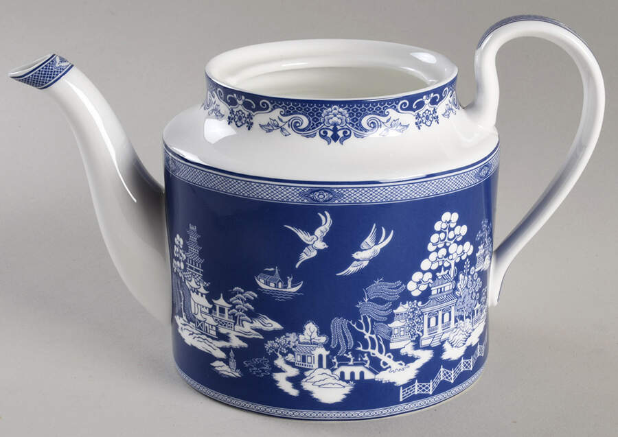Blue Willow Teapot No Lid by Grace's Teaware-1