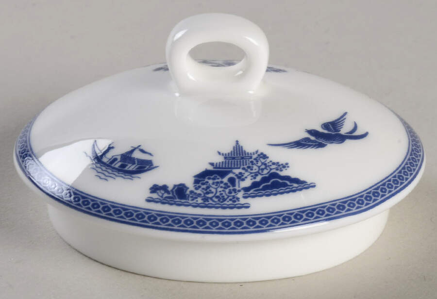 Blue Willow Lid for Sugar Bowl by Grace's Teaware-1
