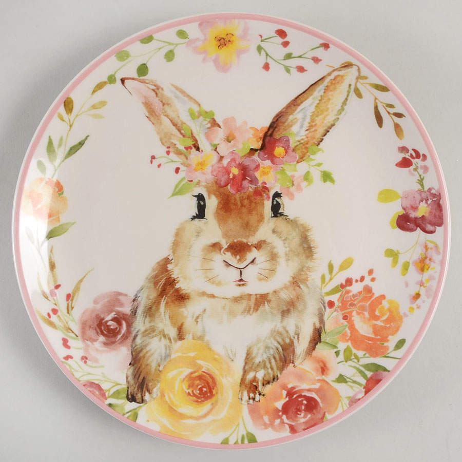 Posey Bunny Salad Plate by Grace's Teaware-1
