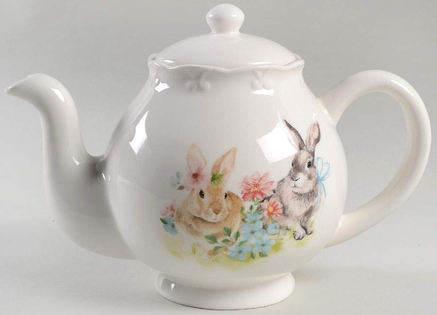 Scallop Bunny Teapot & Lid by Grace's Teaware-1