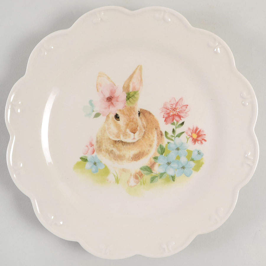 Scallop Bunny Salad Plate by Grace's Teaware-1