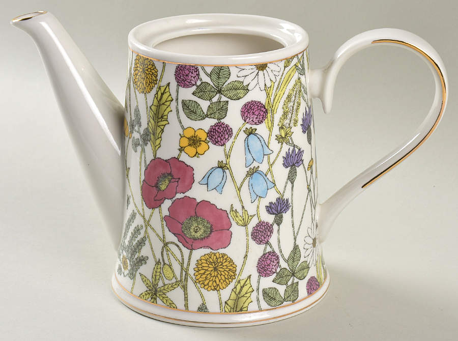 Pink Poppy Meadow Teapot No Lid by Grace's Teaware-1