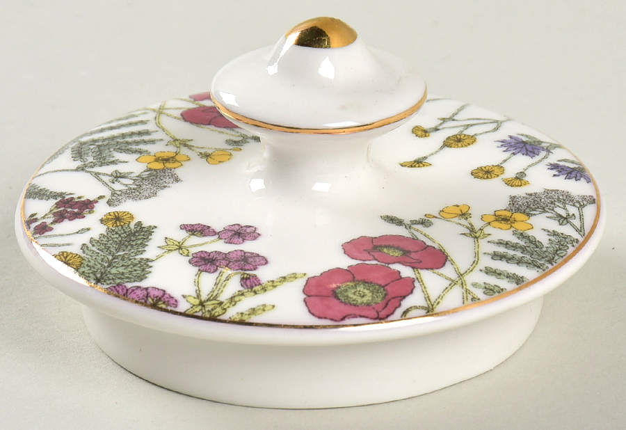 Pink Poppy Meadow Lid for Teapot by Grace's Teaware-1