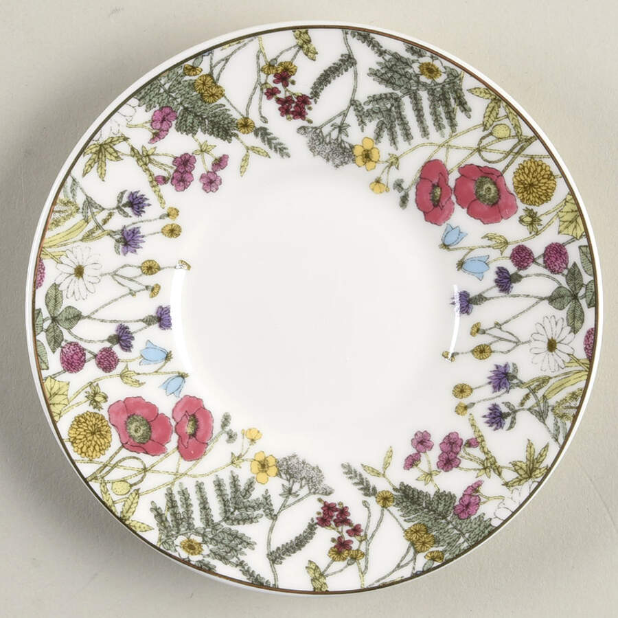 Pink Poppy Meadow Saucer for Demitasse Cup by Grace's Teaware-1