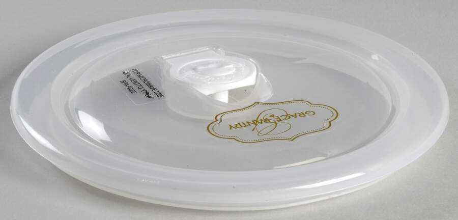 Magnolia 6" Storage Ceramic Bowl Plastic Lid by Grace's Teaware-1
