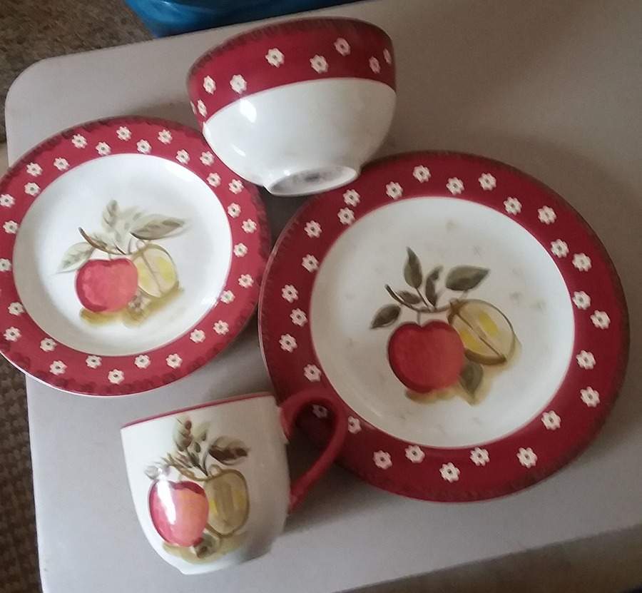 Apple Blush Dinner Plate by Gibson Designs-1