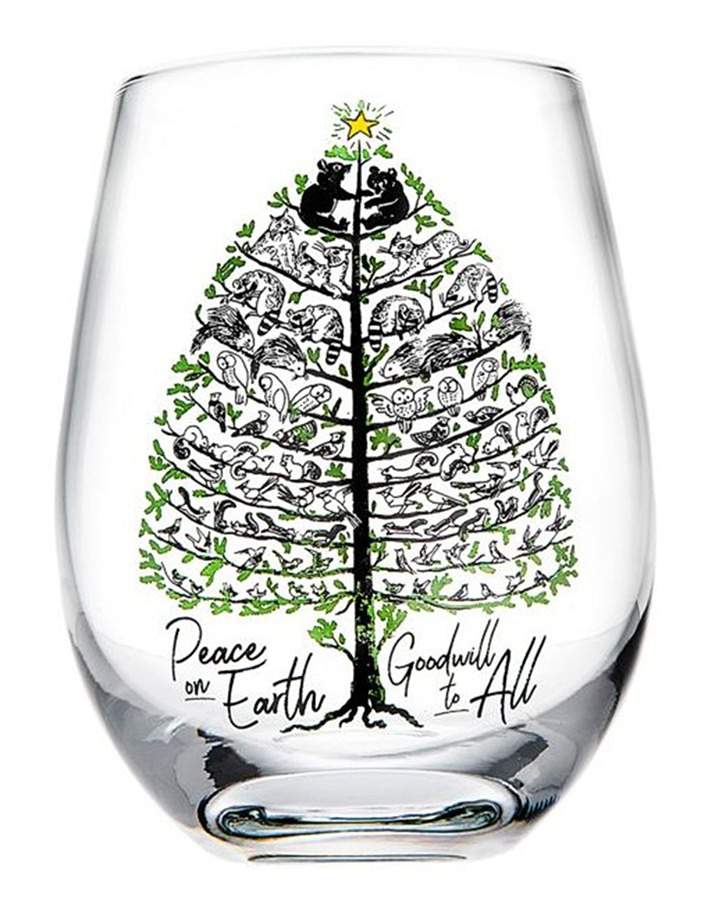 Holiday Sayings Glassware Stemless Wine by Godinger-1