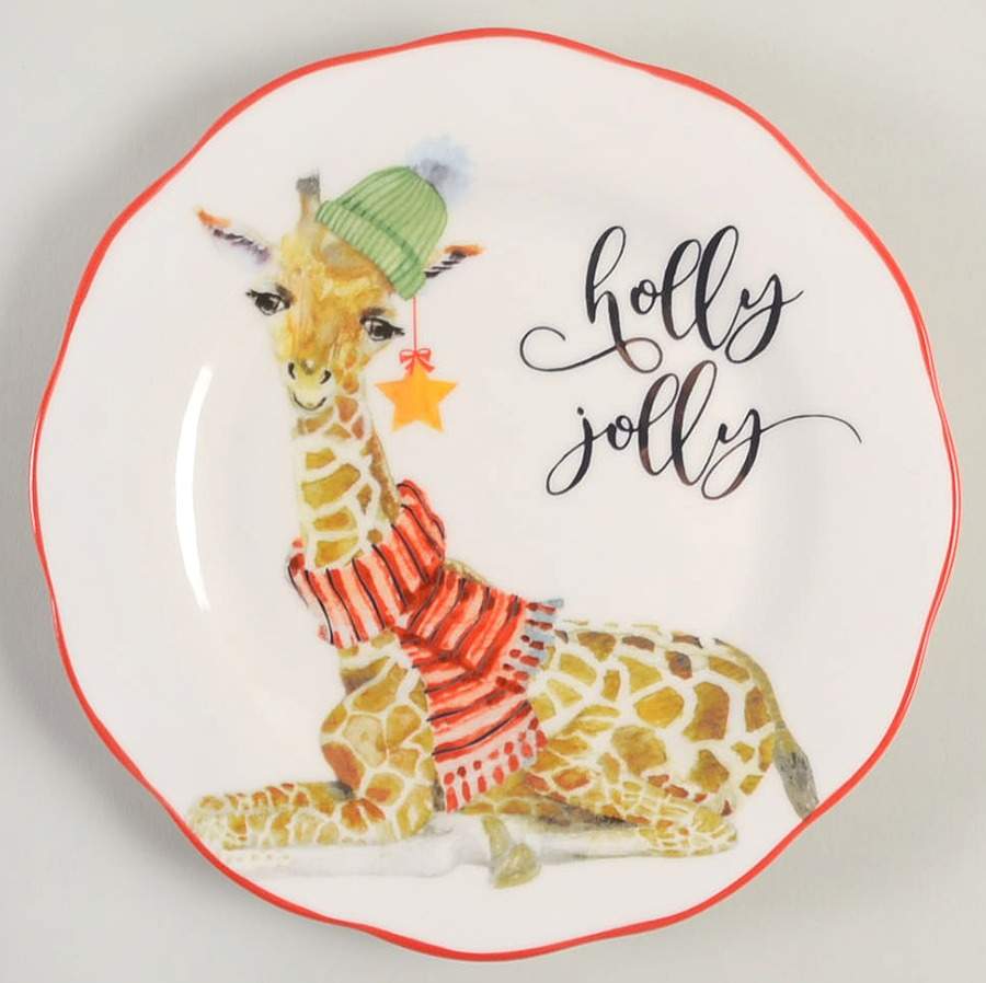 Holiday Animal Salad Plate by Grace's Teaware-1