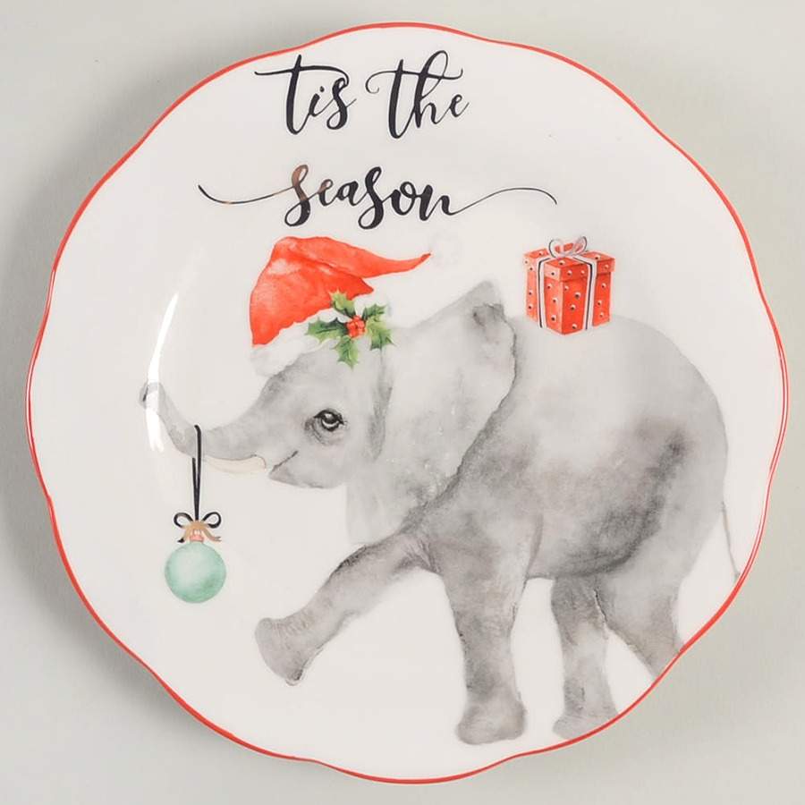 Holiday Animal Salad Plate by Grace's Teaware-1