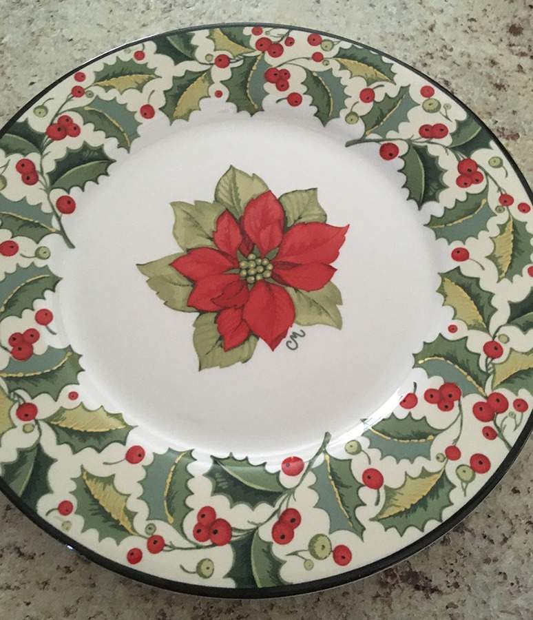 Boughs of Holly Salad Plate by Gibson Designs-1