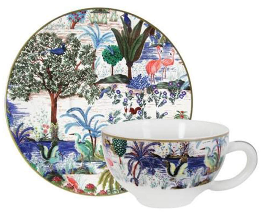 Le Jardin du Palais, The Palace Garden Breakfast Cup & Saucer Set by Faiencerie De Gien-1