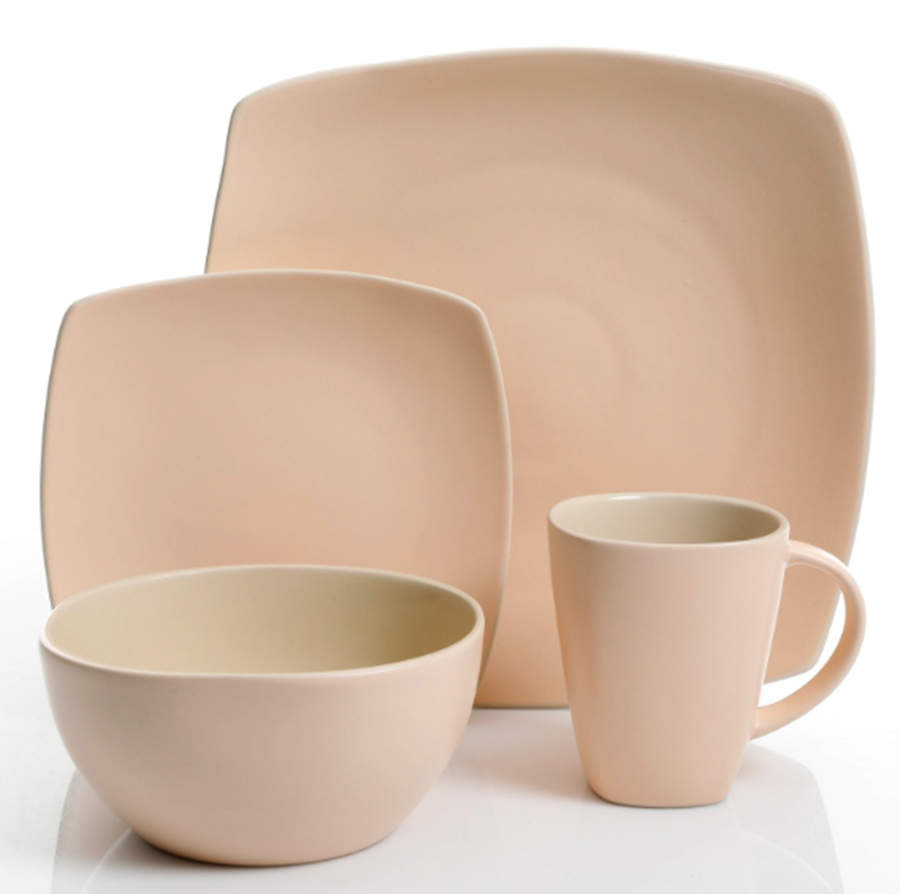 Soho Lounge Pastel Pink Dinner Plate by Gibson Designs-1