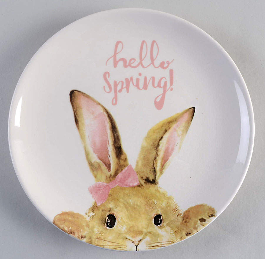 Peek a Boo Bunny Salad Plate by Grace's Teaware-1