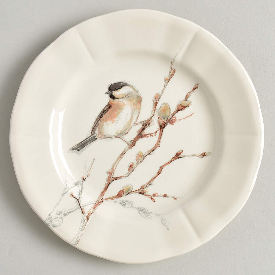 Les Oiseaux de la Foret Canape Plate by Faiencerie De Gien-1