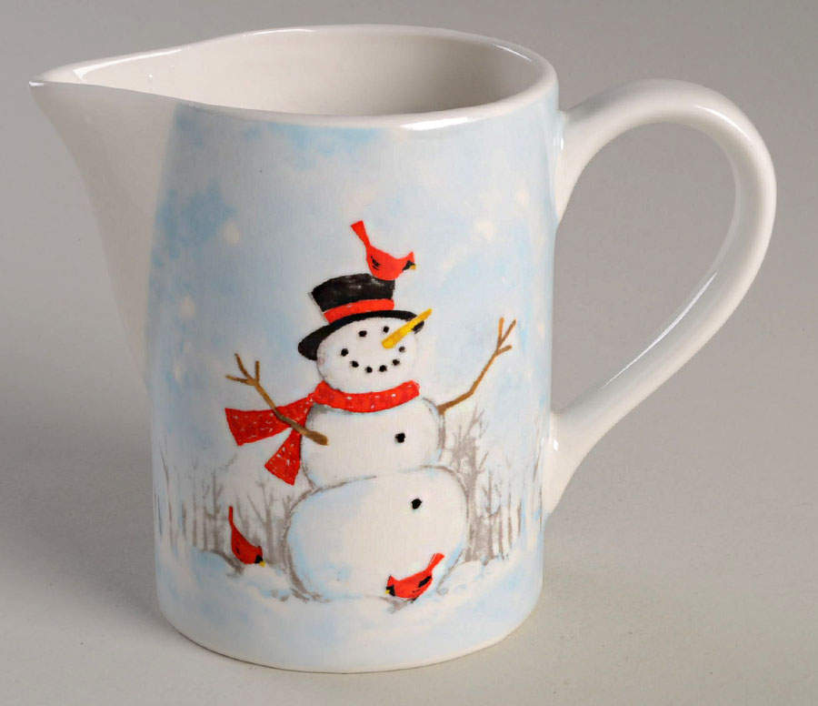 Winter Cheer Snowman Creamer by Grace's Teaware-1