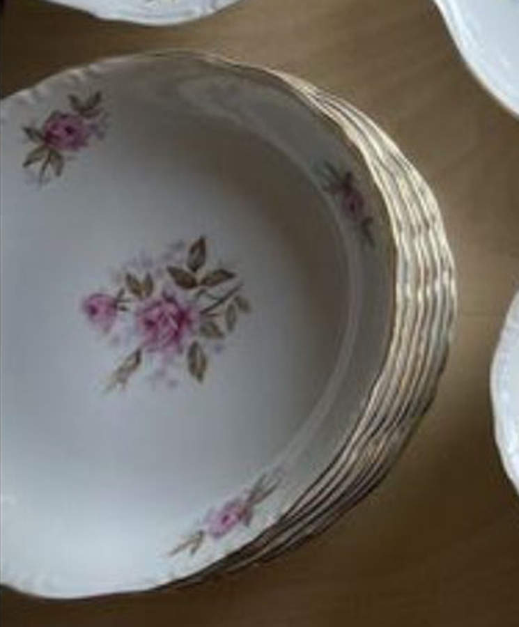 Dresden Rose Coupe Soup Bowl by Gold Crown China-1
