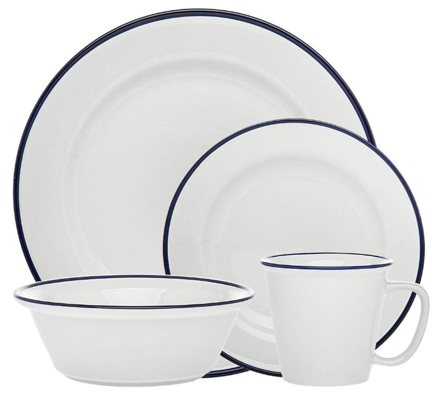 Bistro Blue Band Dinner Plate by Godinger-1