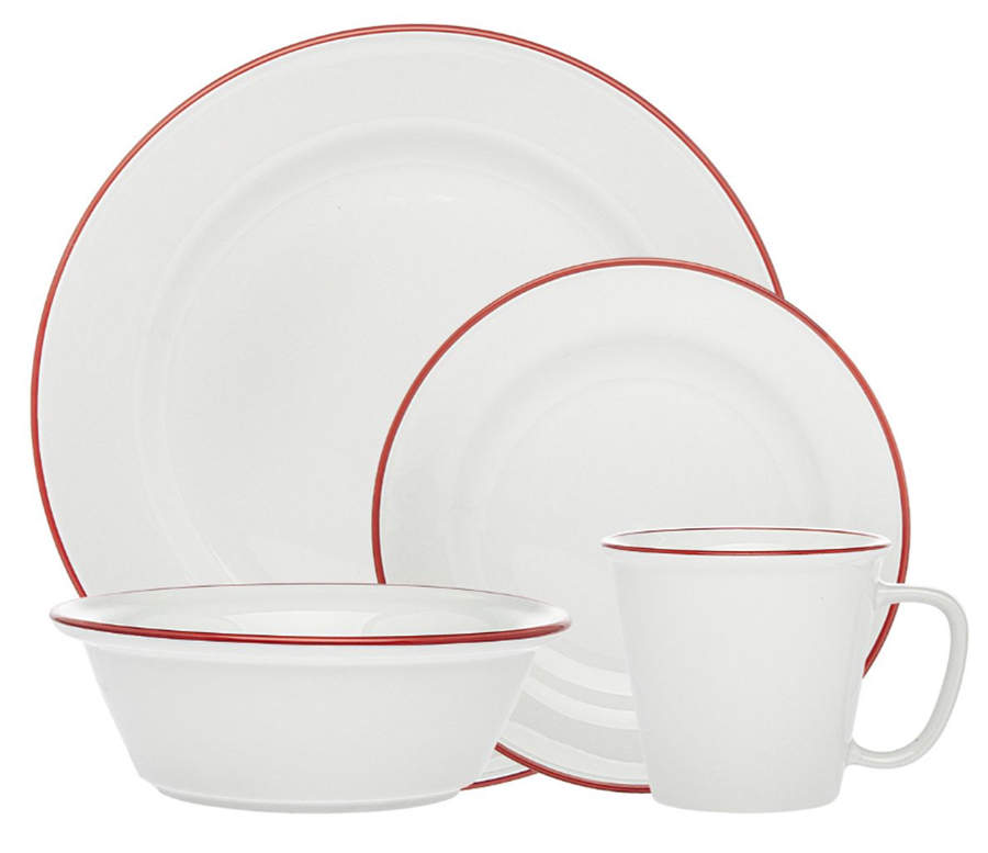 Bistro Red Band Dinner Plate by Godinger-1