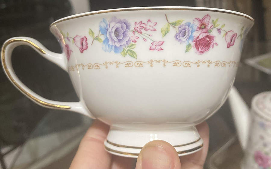 Floral Bouquet Footed Cup by Grace's Teaware-1