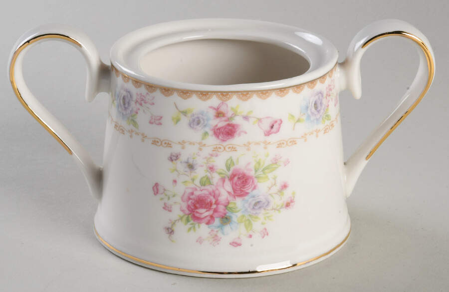 Floral Bouquet Sugar Bowl No Lid by Grace's Teaware-1