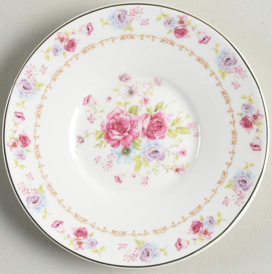 Floral Bouquet Saucer for Espresso Cup by Grace's Teaware-1