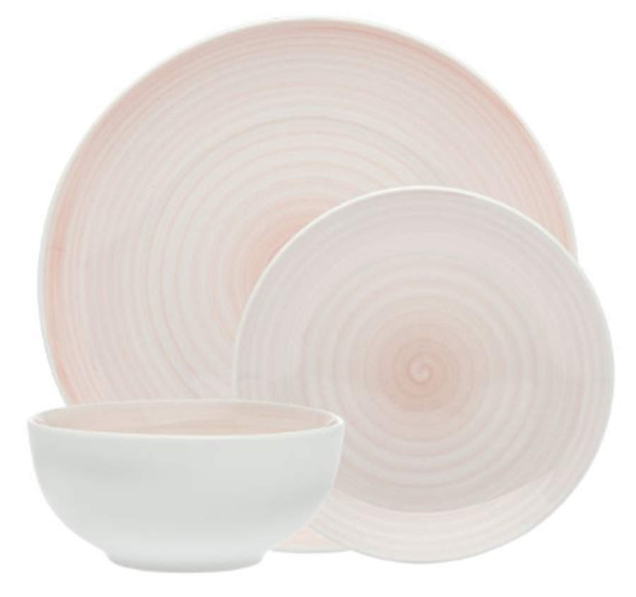 Spiral Pink Dinner Plate by Godinger-1