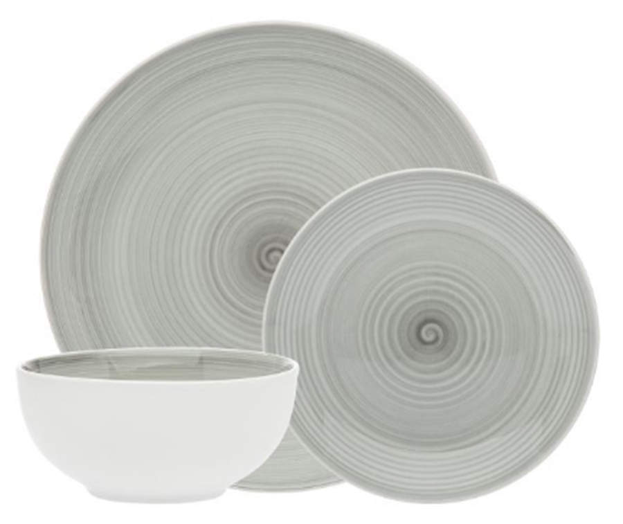 Spiral Grey Dinner Plate by Godinger-1