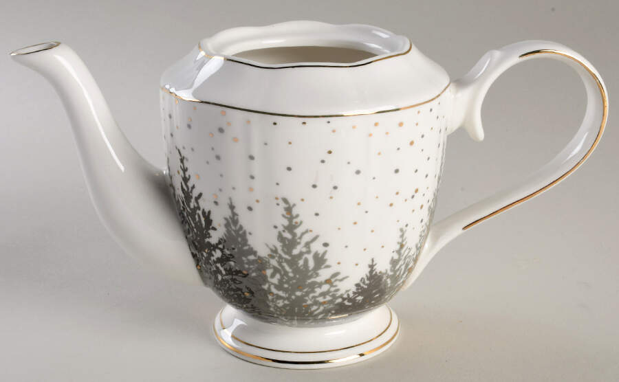 Black Grey Tree Teapot No Lid by Grace's Teaware-1