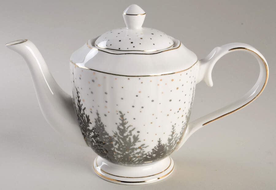 Black Grey Tree Teapot & Lid by Grace's Teaware-1