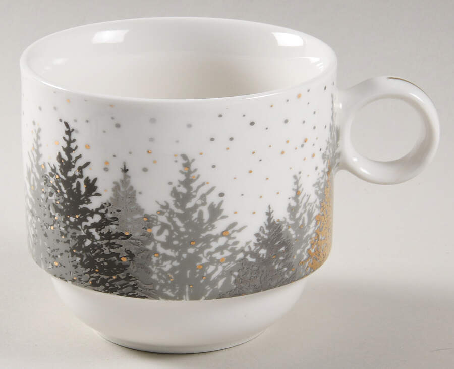 Black Grey Tree Stackable Mug by Grace's Teaware-1