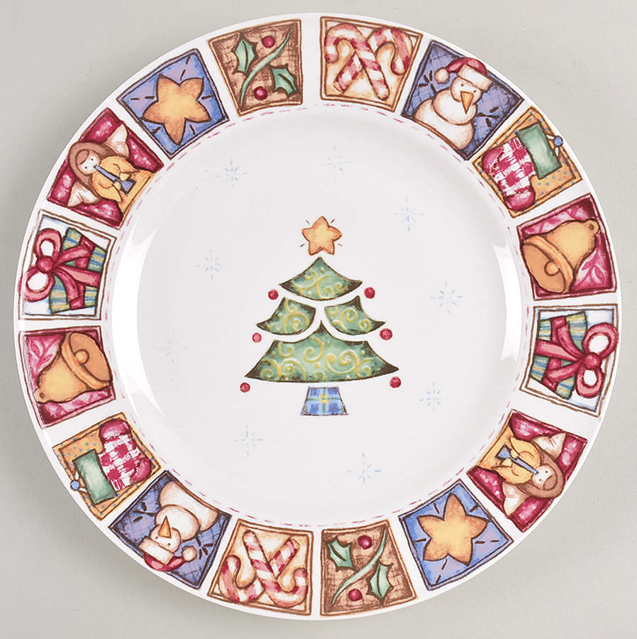 Christmas Quilt Dinner Plate by Gibson Designs-1