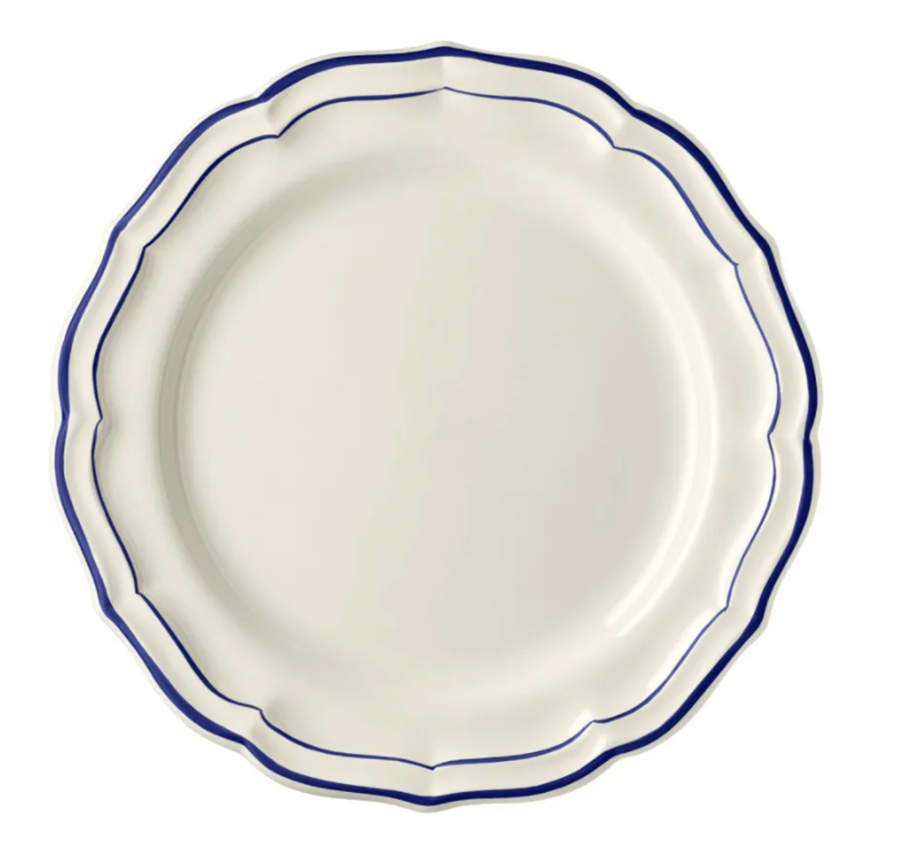 Filets Cobalt Blue Dinner Plate by Faiencerie De Gien-1