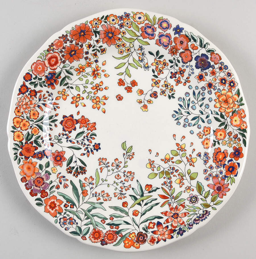 Poesie Salad/Dessert Plate by Faiencerie De Gien-1