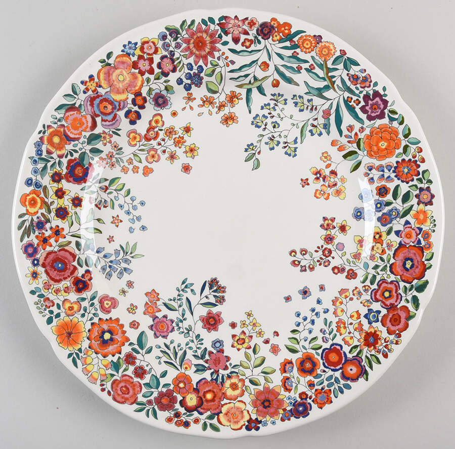 Poesie Dinner Plate by Faiencerie De Gien-1