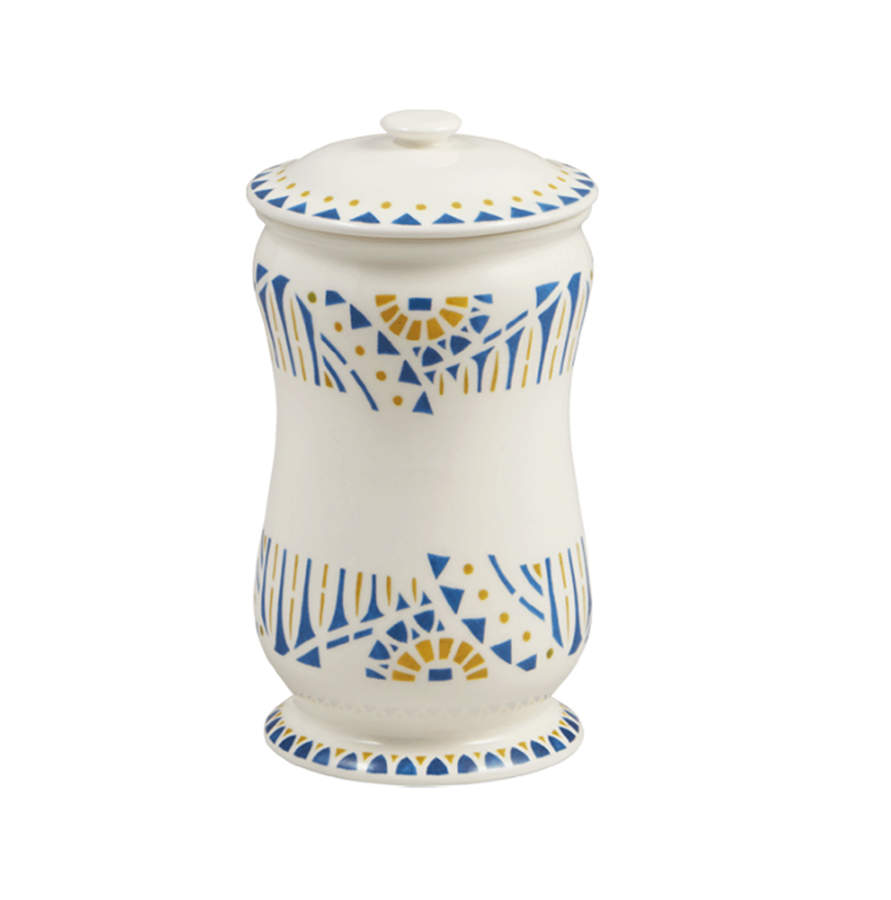 Mosaik Small Pharmacy Jar & Lid by Faiencerie De Gien-1