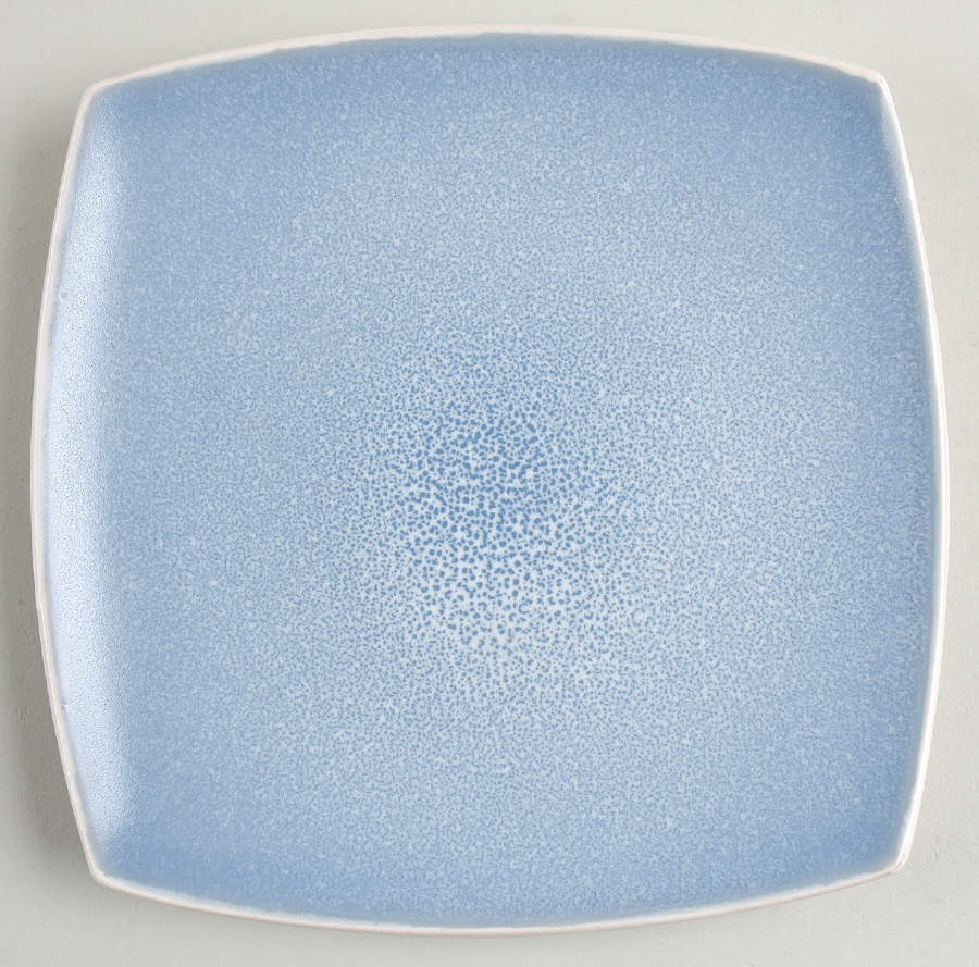 Soho Lounge Light Blue-White Salad/Dessert Plate by Gibson Designs-1