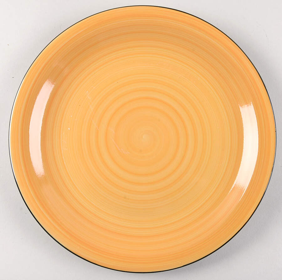 Color Vibes Black Trim Dinner Plate by Gibson Designs-1