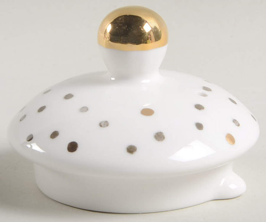 Metallic Black Leaves Lid for Teapot by Grace's Teaware-1