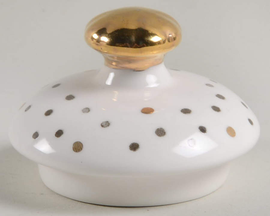 Metallic Black Leaves Lid for Sugar Bowl by Grace's Teaware-1