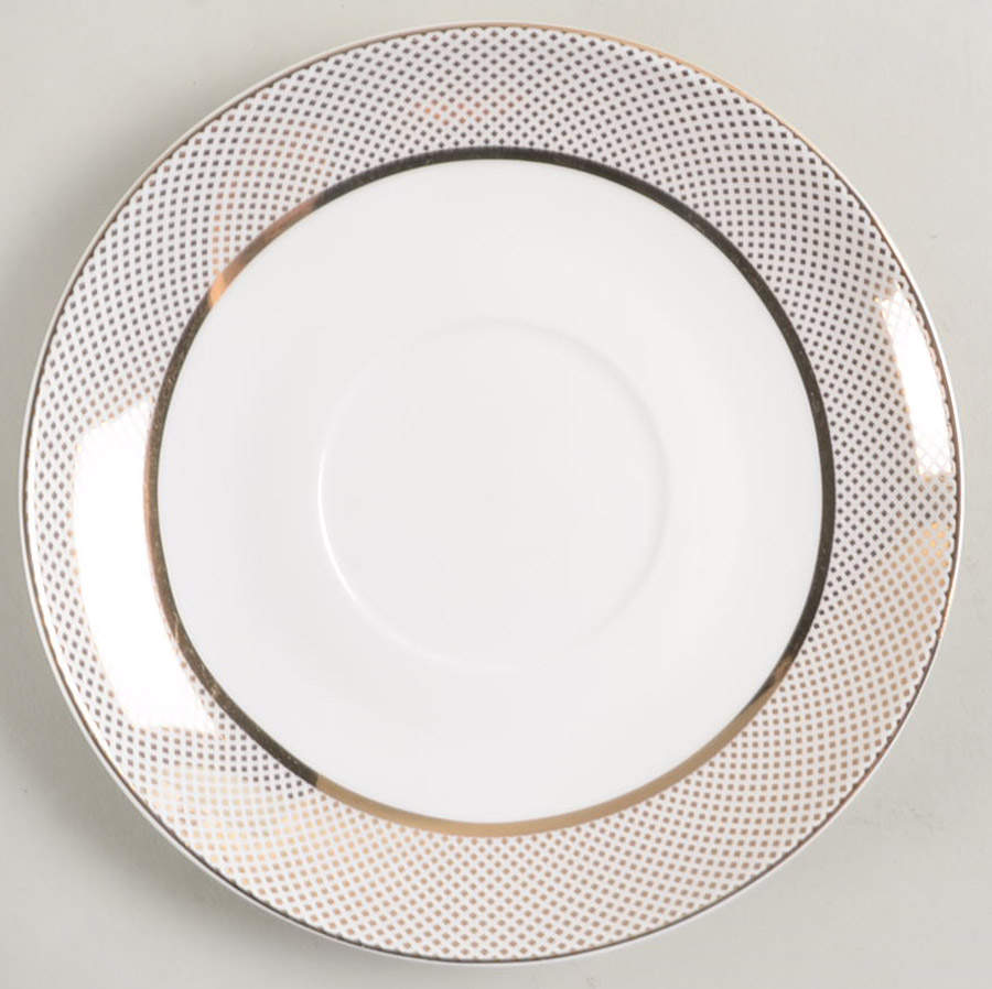 Gold Diamond Pin Saucer by Grace's Teaware-1