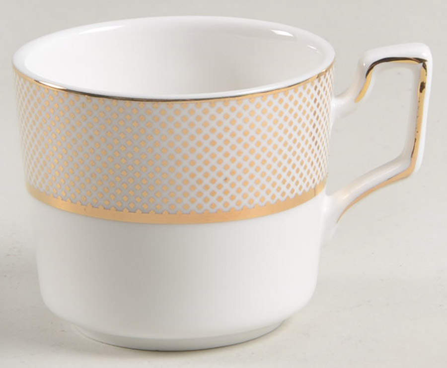 Gold Diamond Pin Flat Demitasse Cup by Grace's Teaware-1