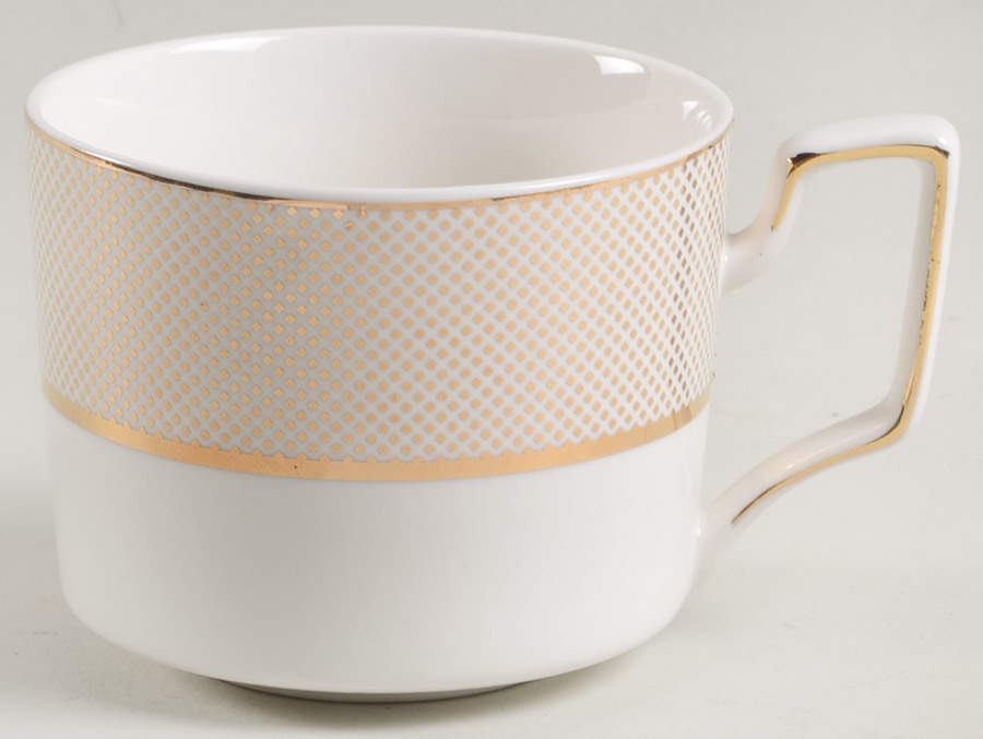 Gold Diamond Pin Flat Cup by Grace's Teaware-1