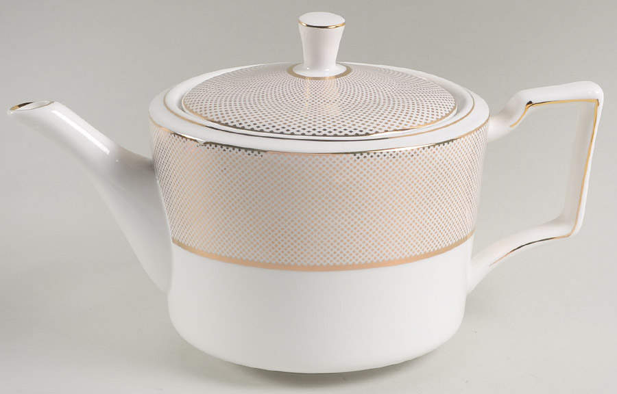 Gold Diamond Pin Teapot & Lid by Grace's Teaware-1