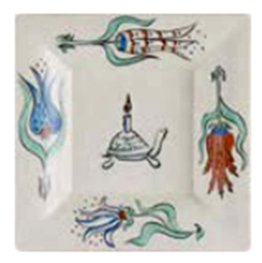 La Favorite 8" Square Tray by Faiencerie De Gien-1