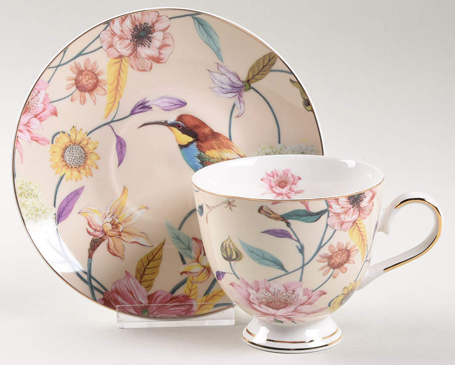 GTW48 Footed Cup & Saucer Set by Grace's Teaware-1