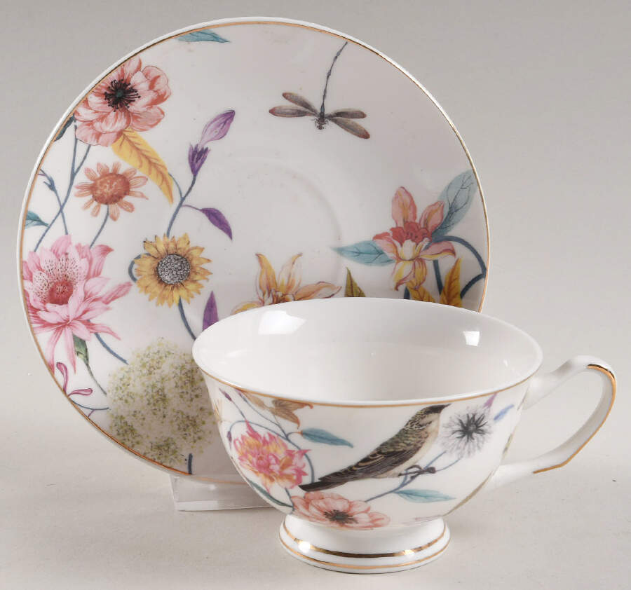 GTW48 Footed Cup & Saucer Set by Grace's Teaware-1
